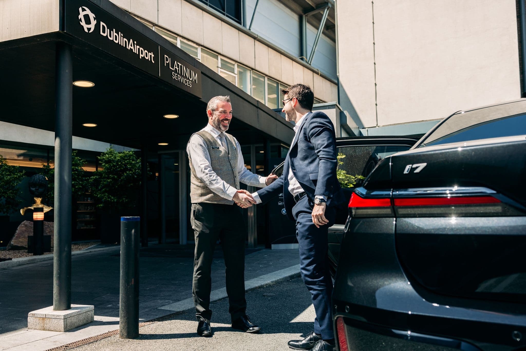 Guest welcomed at Dublin Airport Platinum Services